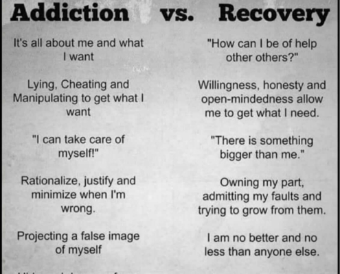 Addiction Vs Recovery